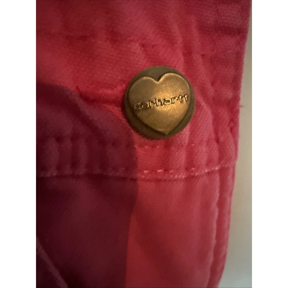 Youth Carhartt Insulated Overalls Coveralls Rare Bibs Girls Size 8 Rose Pink
